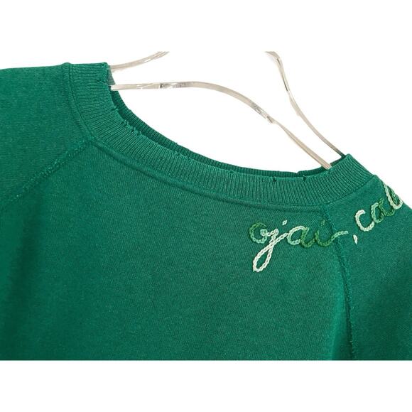 I Stole my Boyfriends Shirt ISMBS Ojai California Embroidered Green Crewneck M - Picture 6 of 10